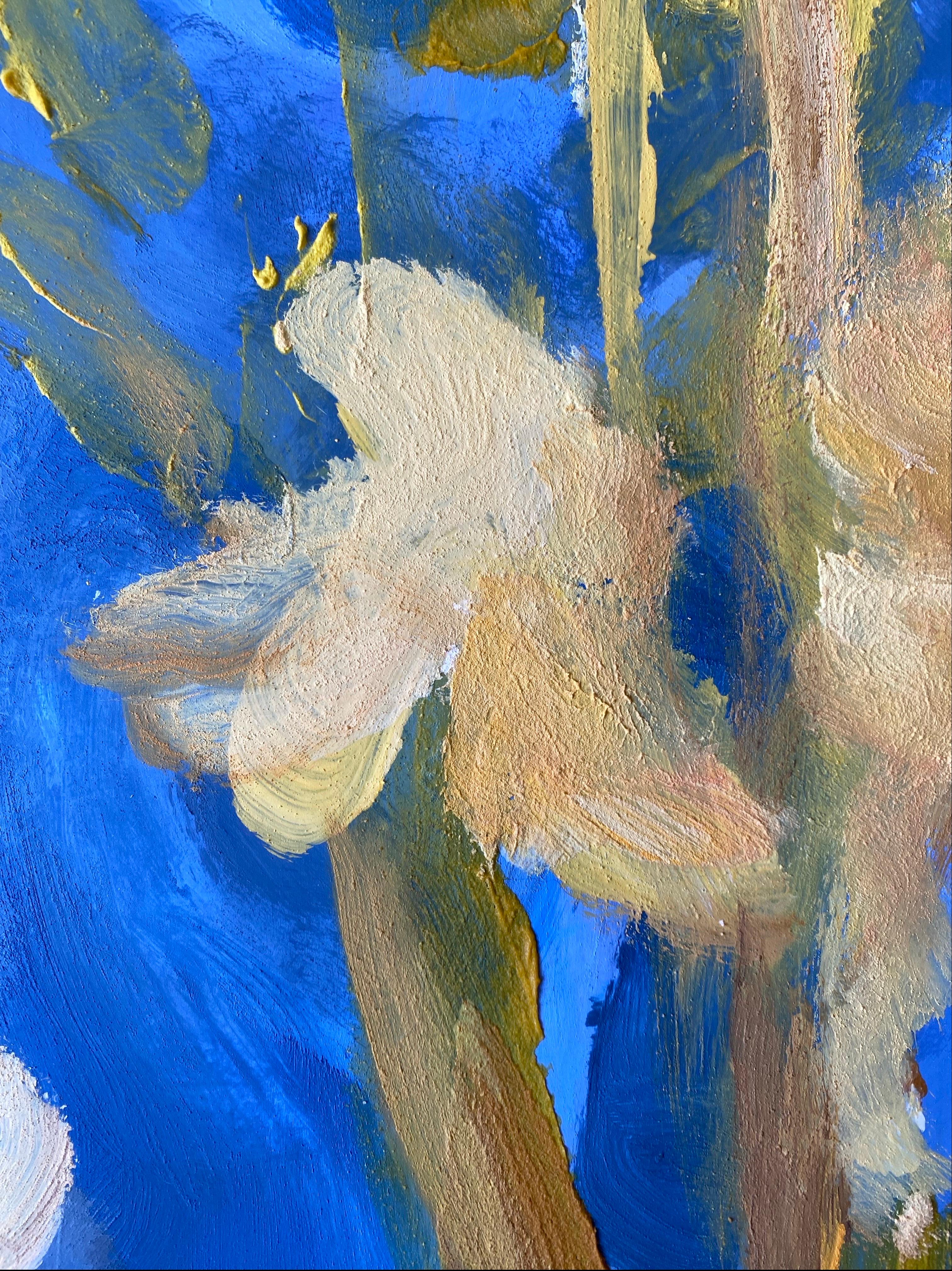 Prueba de artista única grande pintada a mano-Florecimiento nocturno de verano-Artista británico galardonado en venta 7