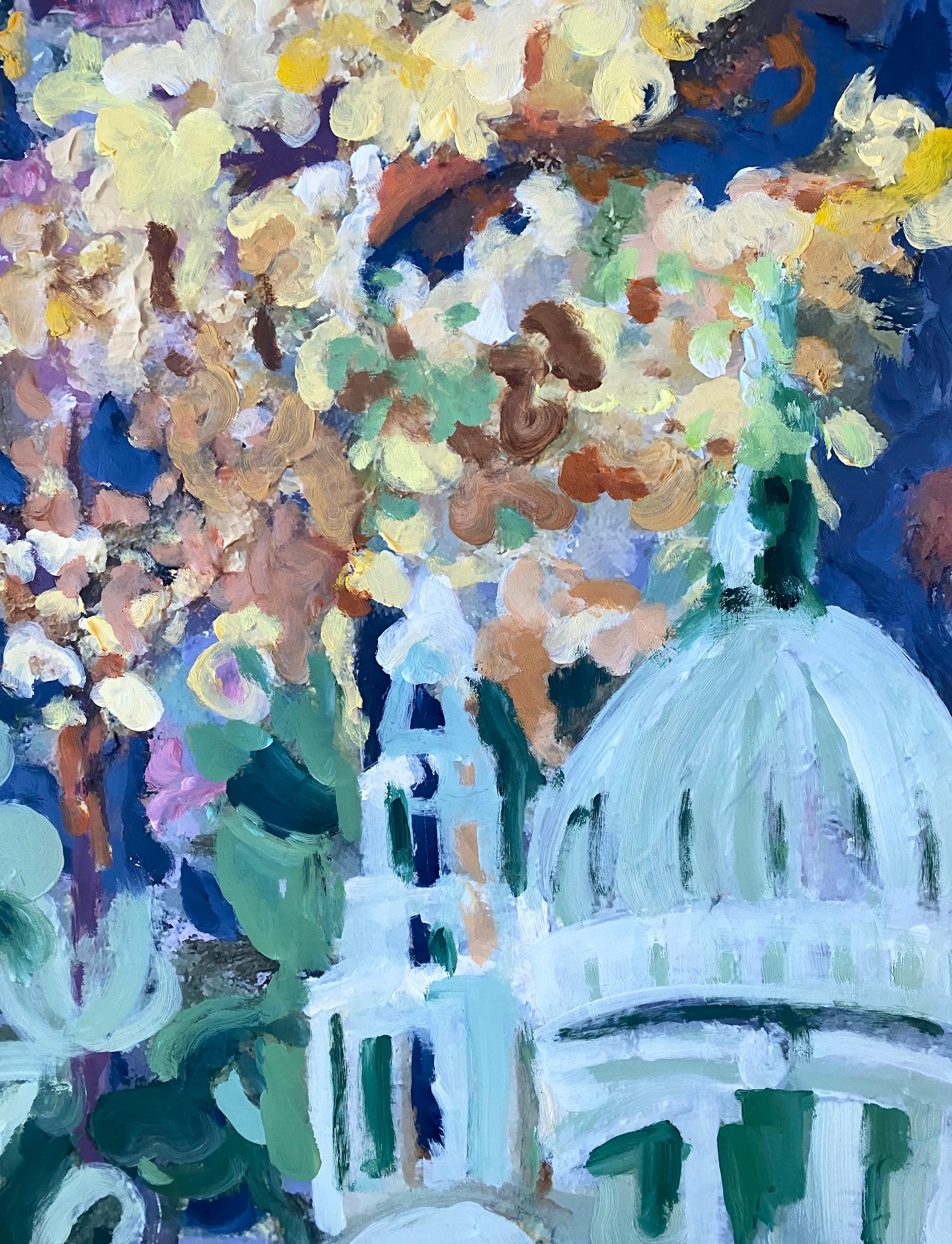 Hand painted-Sunshine Factory Large Limited edition #3-British awarded artist - Painting by Shizico Yi