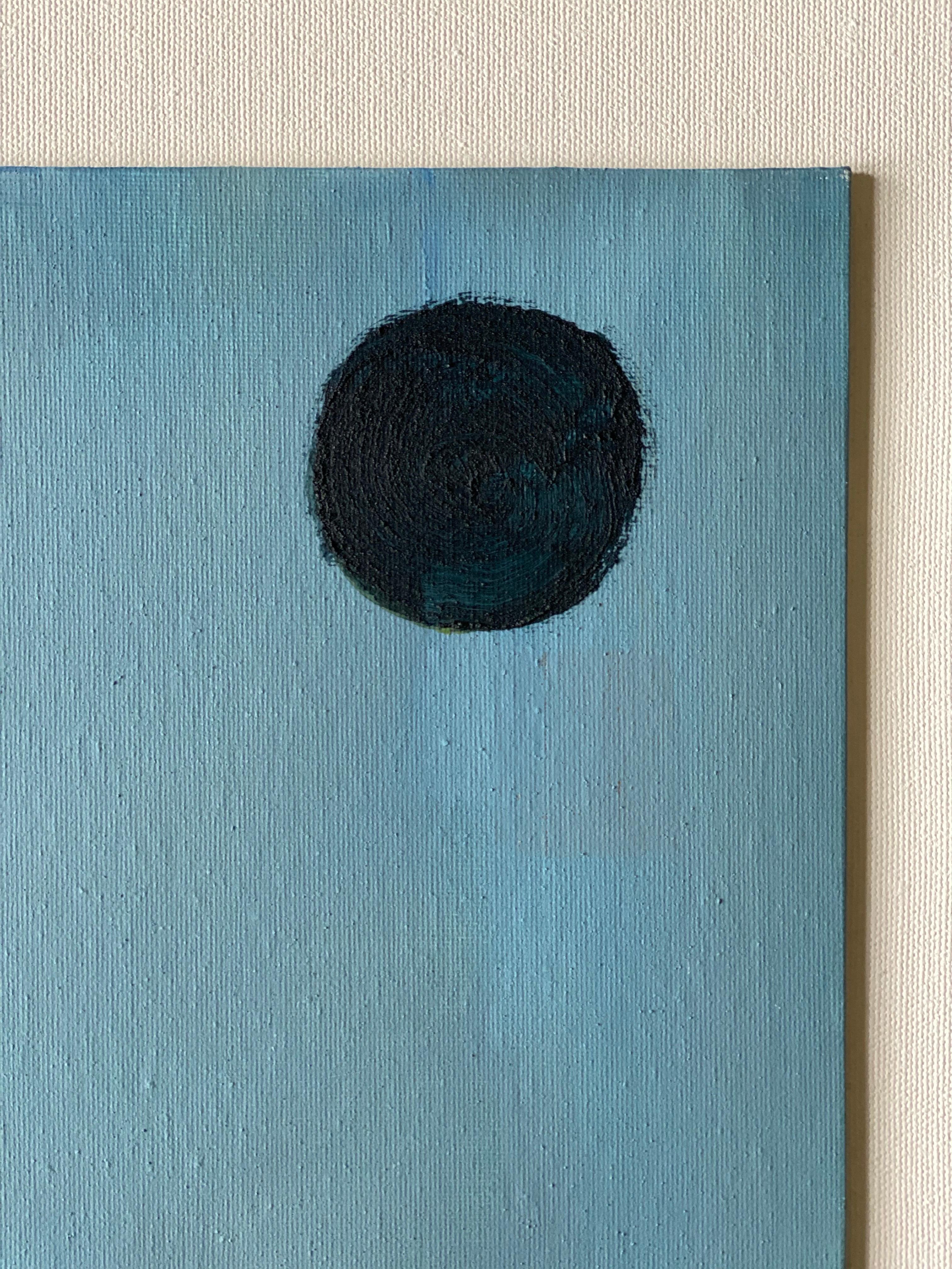 Original-Gato azul-Hoja de oro-Artista británico premiado-expresión surrealista-abstracto - Abstract Painting Oro de Shizico Yi