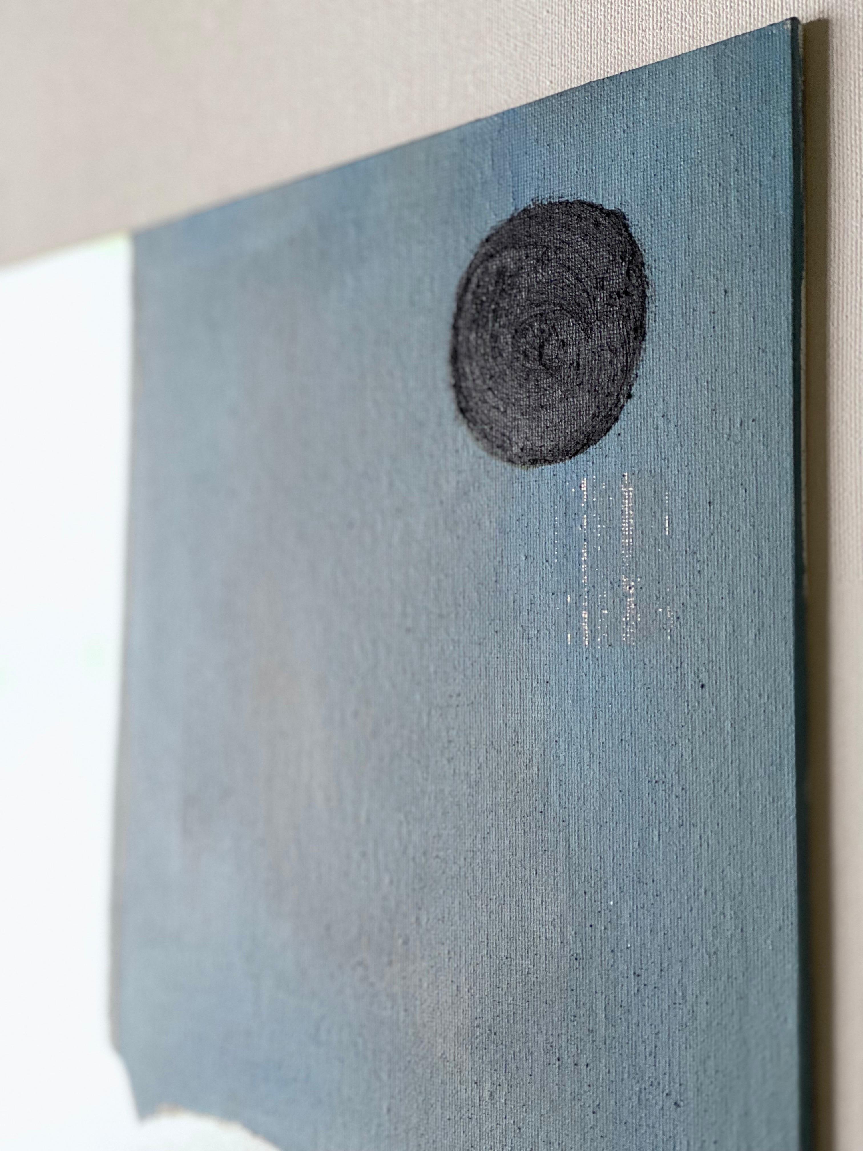 Original-Gato azul-Hoja de oro-Artista británico premiado-expresión surrealista-abstracto en venta 7