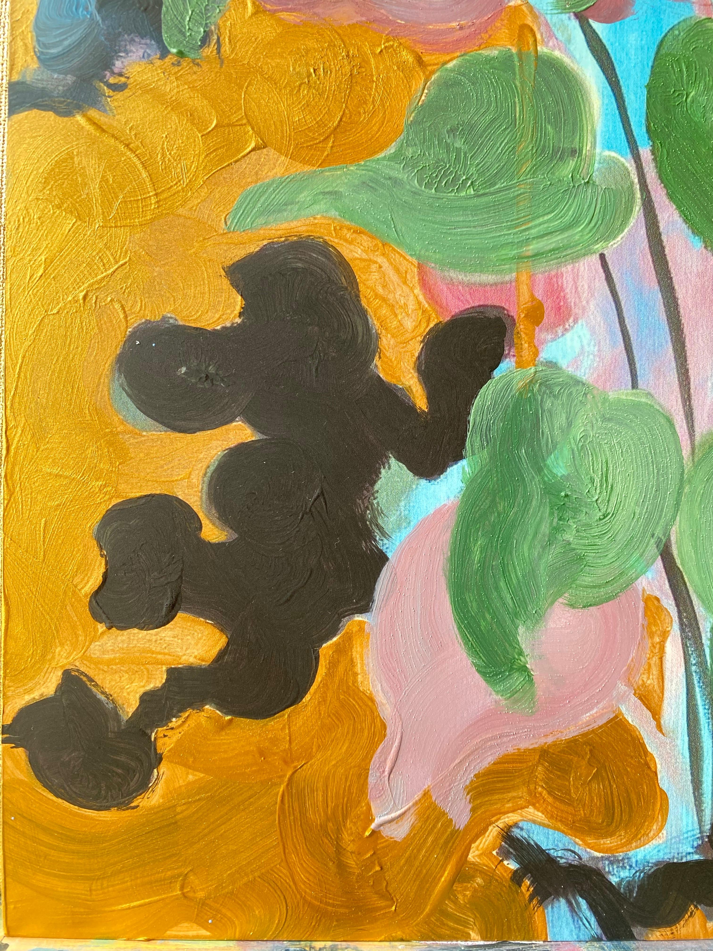 Dipinto a mano in edizione limitata #1-Prima Luna-UK Awarded Artist-olio, oro su Giclée in vendita 1