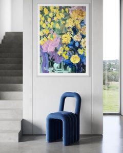 Shizico Yi - Hand painted One Off Artist Proof-Tea Time Bloom-British Awarded Artist-Large Hand painted One Off Artist Proof-Tea Time Bloom-British Awarded Artist-Large