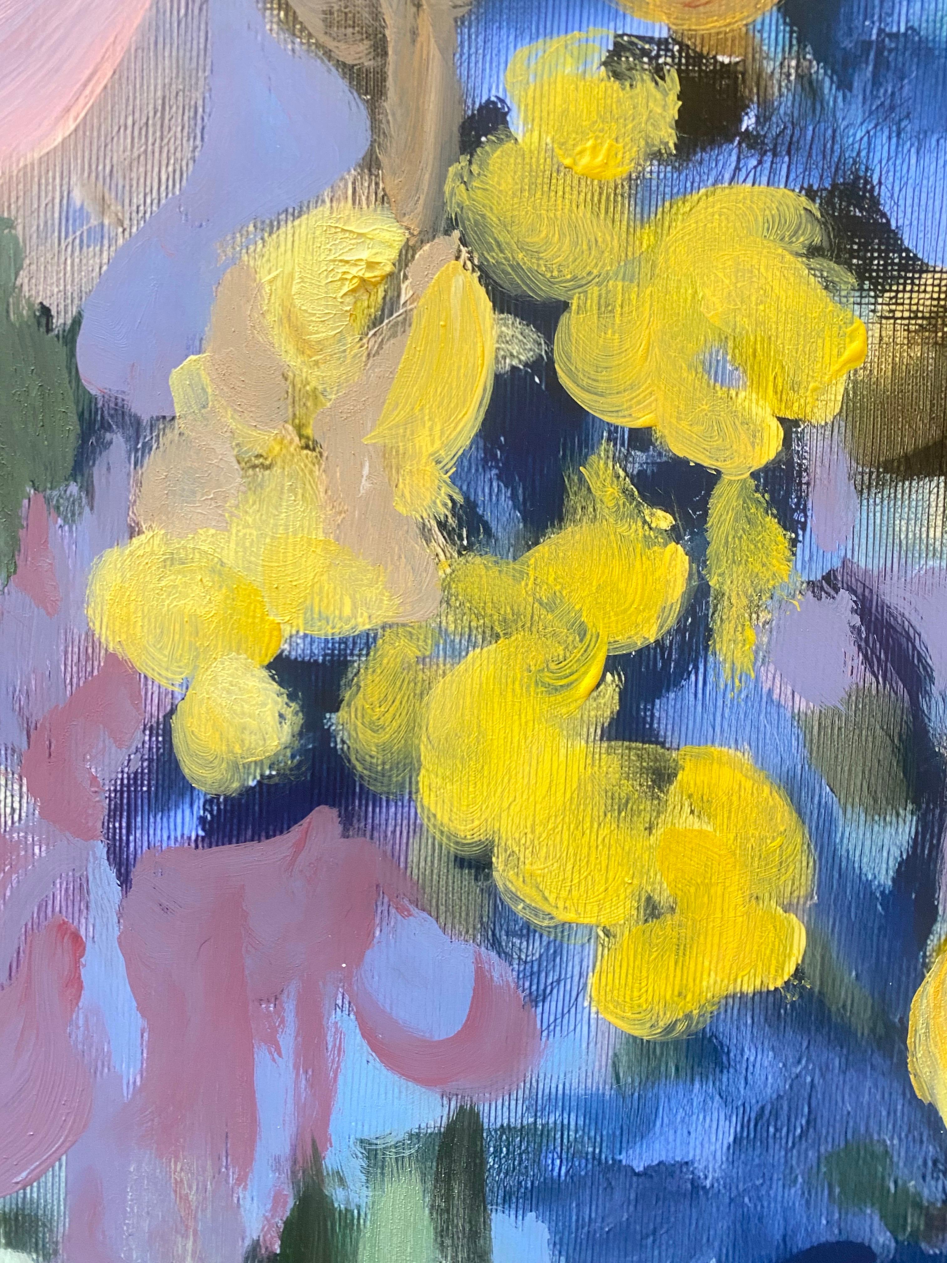 Prova d'artista dipinta a mano-Lemon Rose Cottage-Artista britannico premiato-Grande pezzo unico in vendita 2