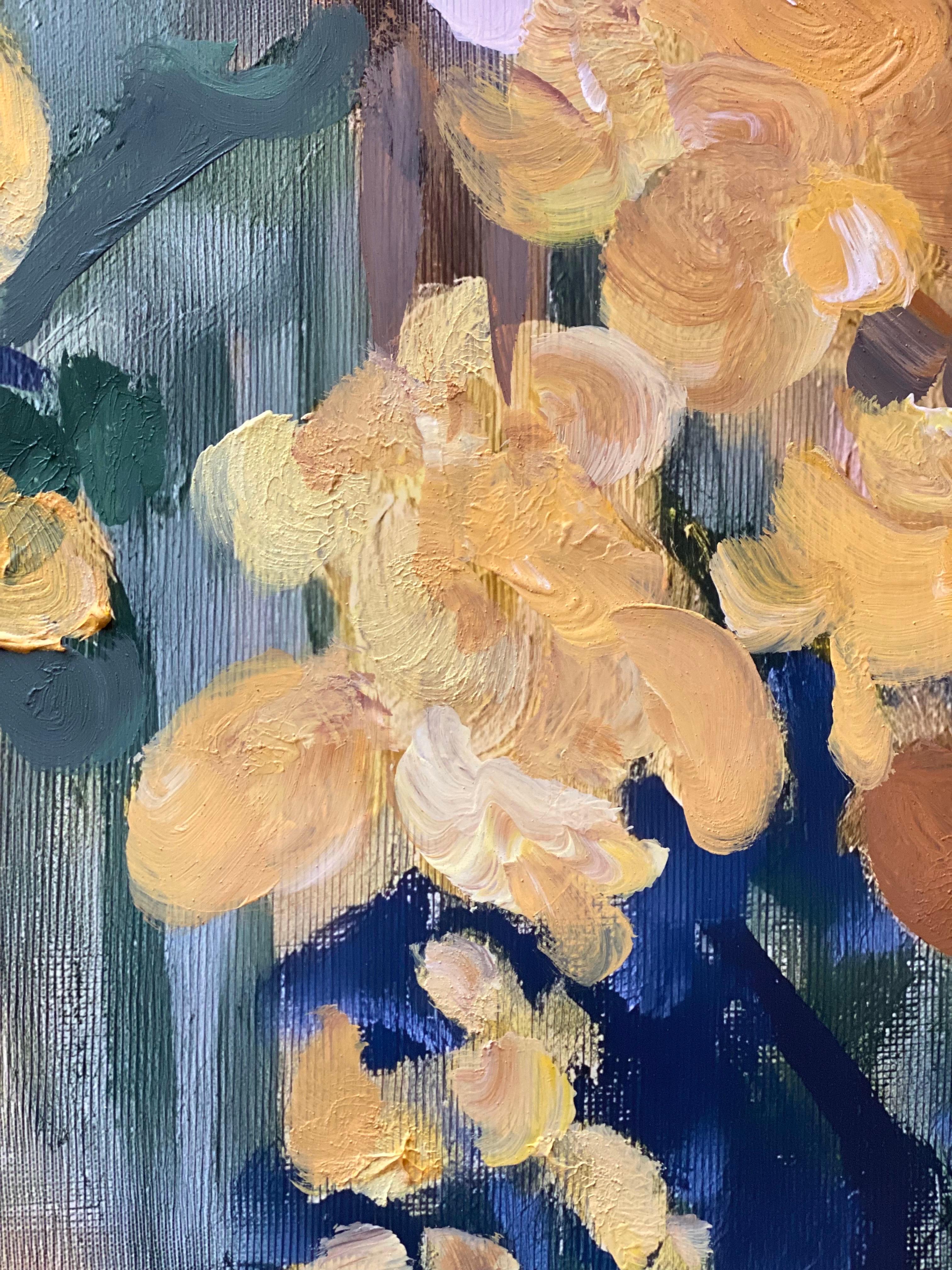 Prova d'artista dipinta a mano-Lemon Rose Cottage-Artista britannico premiato-Grande pezzo unico in vendita 10