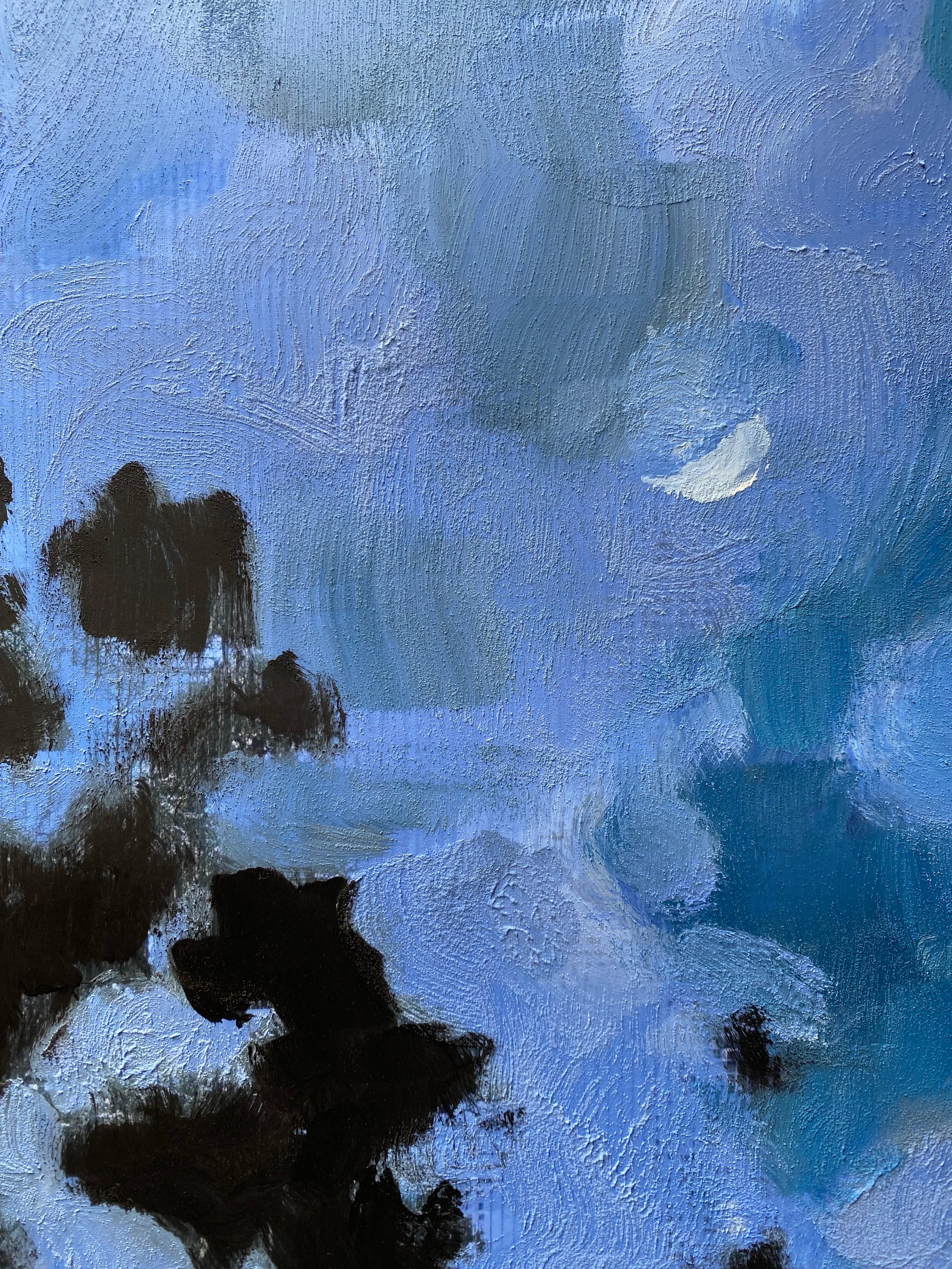 Edición pintada a mano#1-La noche-Artista británico galardonado-Aire de plomo en la noche en venta 1