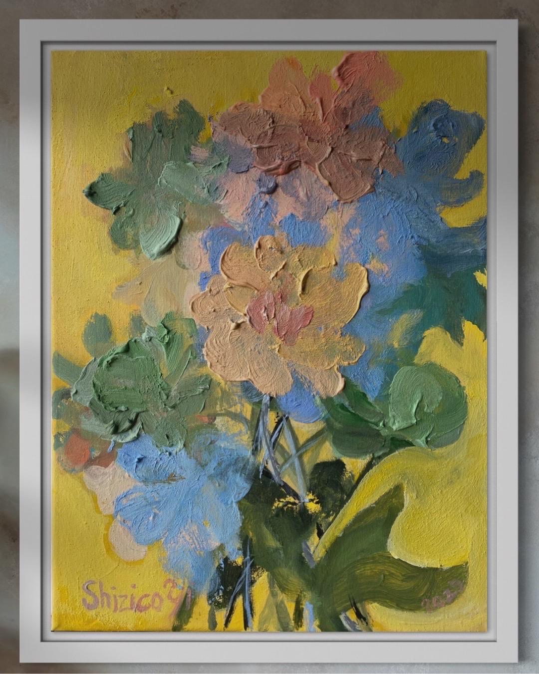 Original-Impasto-Dahlias Jardin d'Hiver Series-British Awarded Artist-Impression For Sale 13