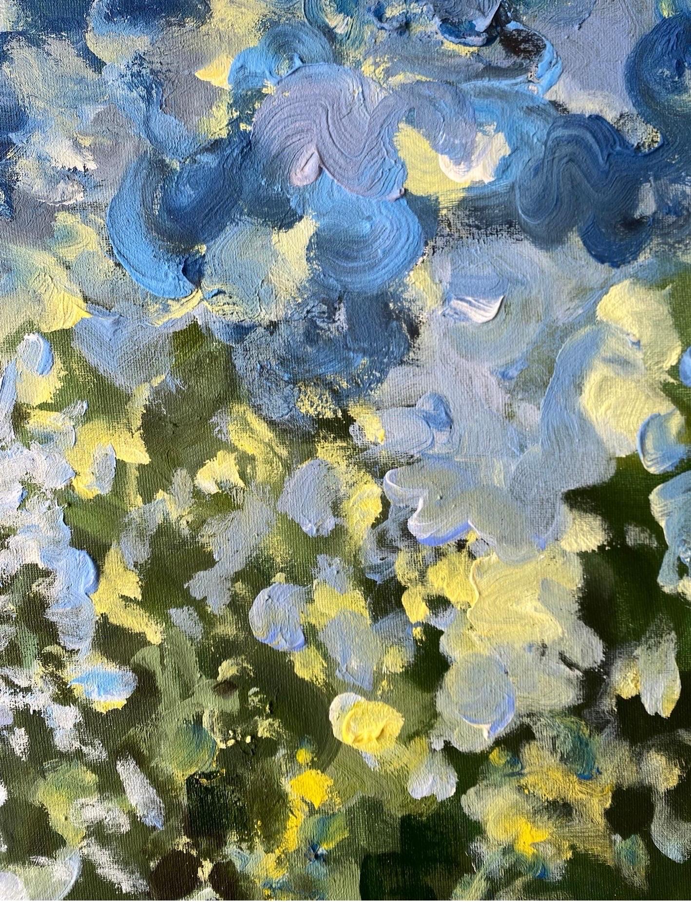 Hand Painted Edition No1-Sunset Song with Blue and Green-British Awarded Artist For Sale 1