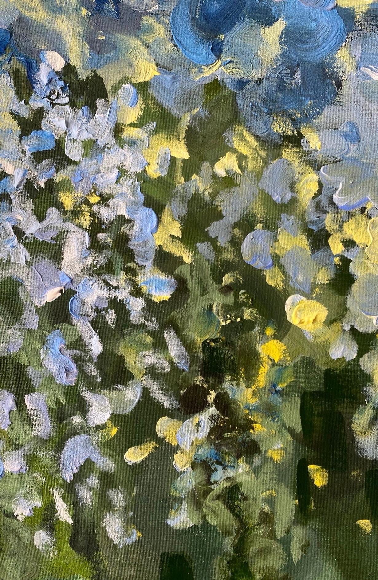 Hand Painted Edition No1-Sunset Song with Blue and Green-British Awarded Artist For Sale 3