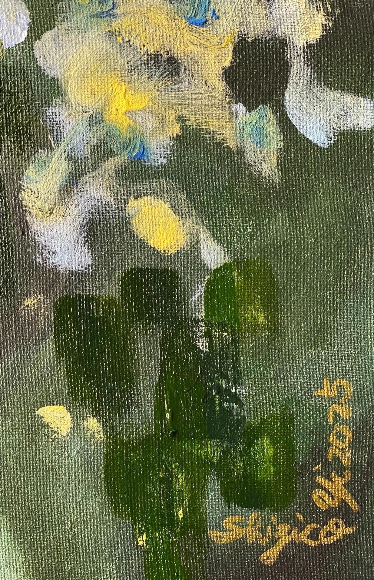 Hand Painted Edition No1-Sunset Song with Blue and Green-British Awarded Artist For Sale 6