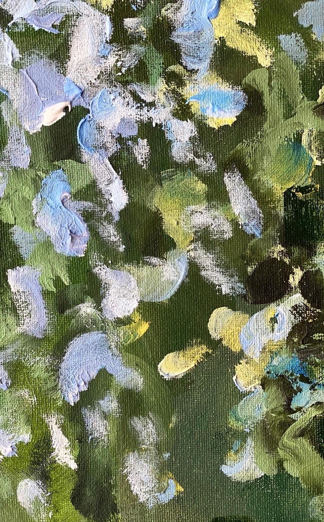 Hand Painted Edition No1-Sunset Song with Blue and Green-British Awarded Artist For Sale 7