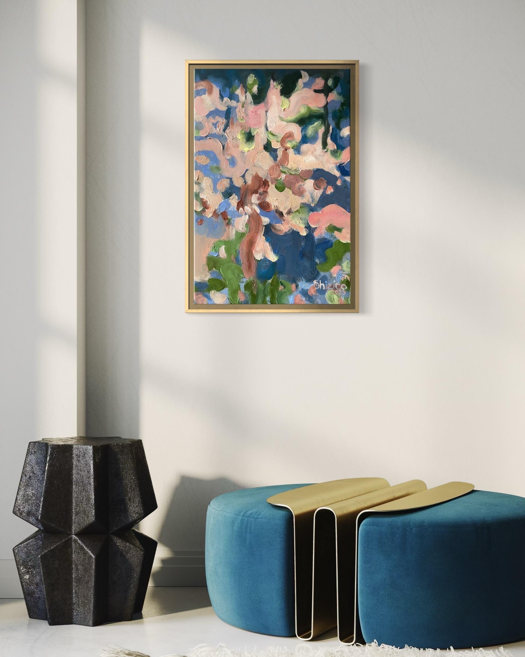 Toile peinte à la main - Édition limitée n° 3/10 - Sunshine Factory - Artiste britannique primé - Print de Shizico Yi