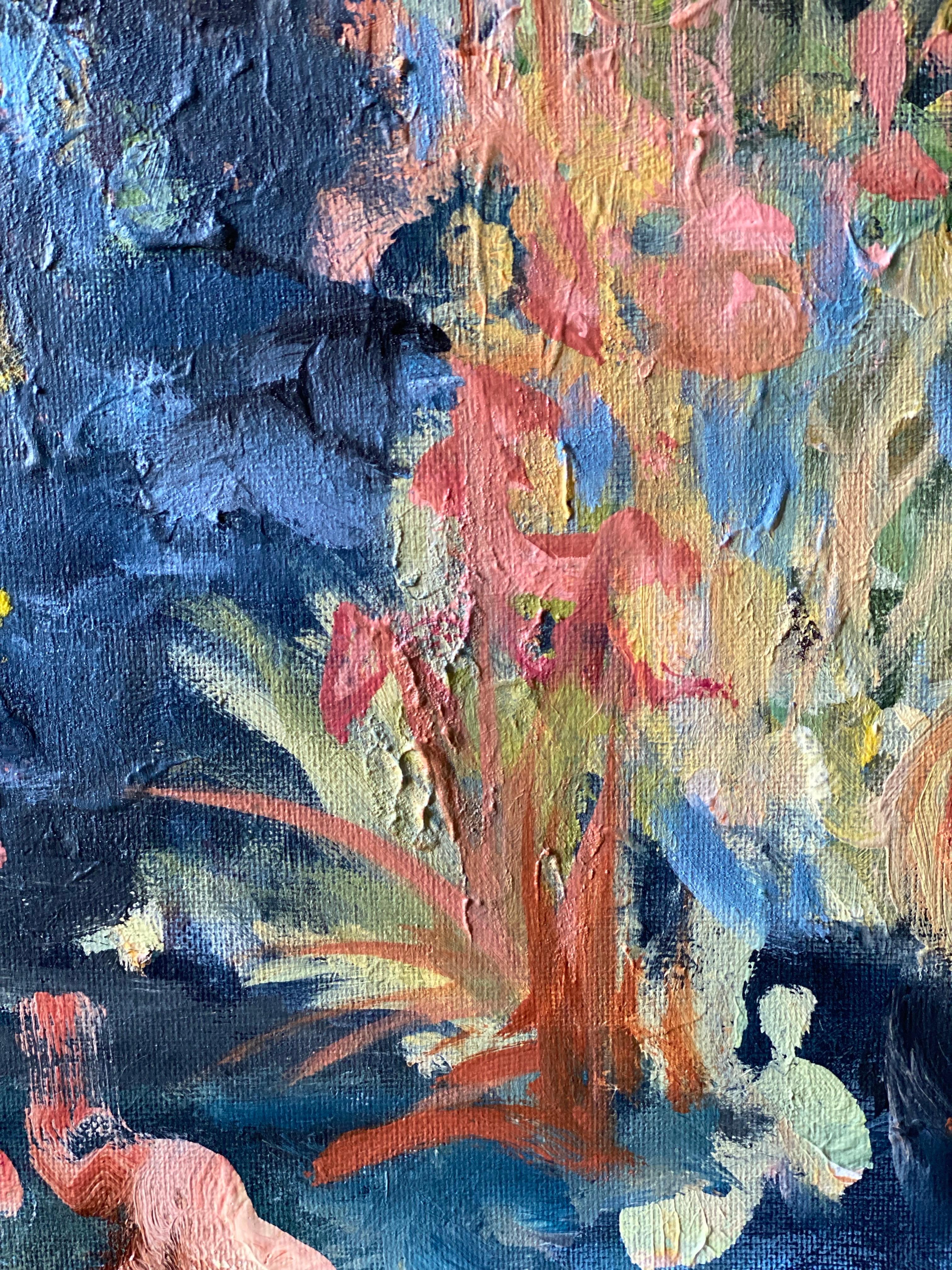 Original-Day and Night : Summer to Autumn-British Awarded Artist-oil canvases For Sale 7