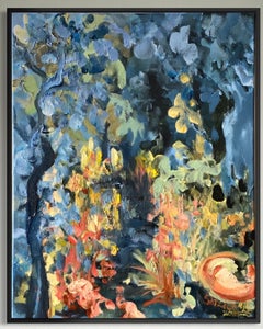 Original-Summer Night-British School-UK Awarded Artist-impressionist-abstract
