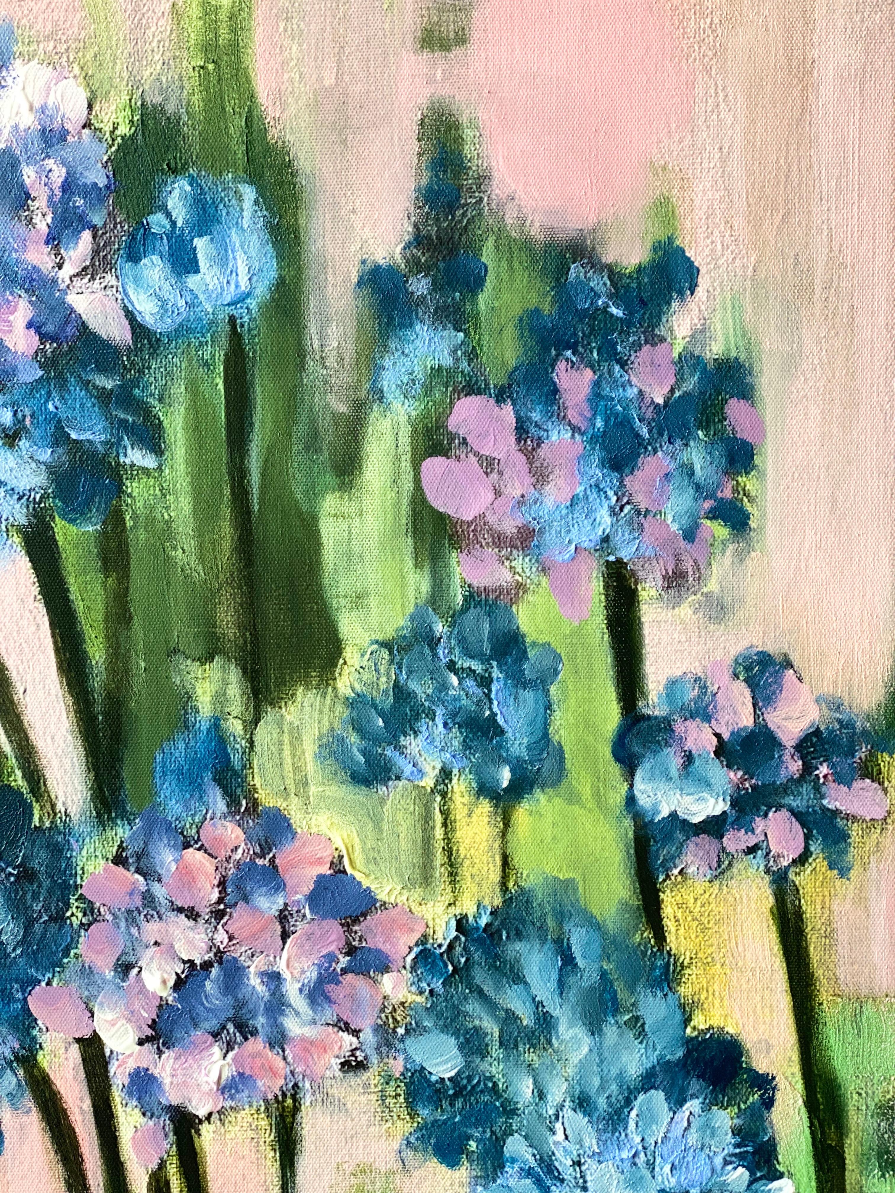 Hand-Painted Canvas Proof #1-Purple Misty Alliums-British Awarded Artist-One Off For Sale 8