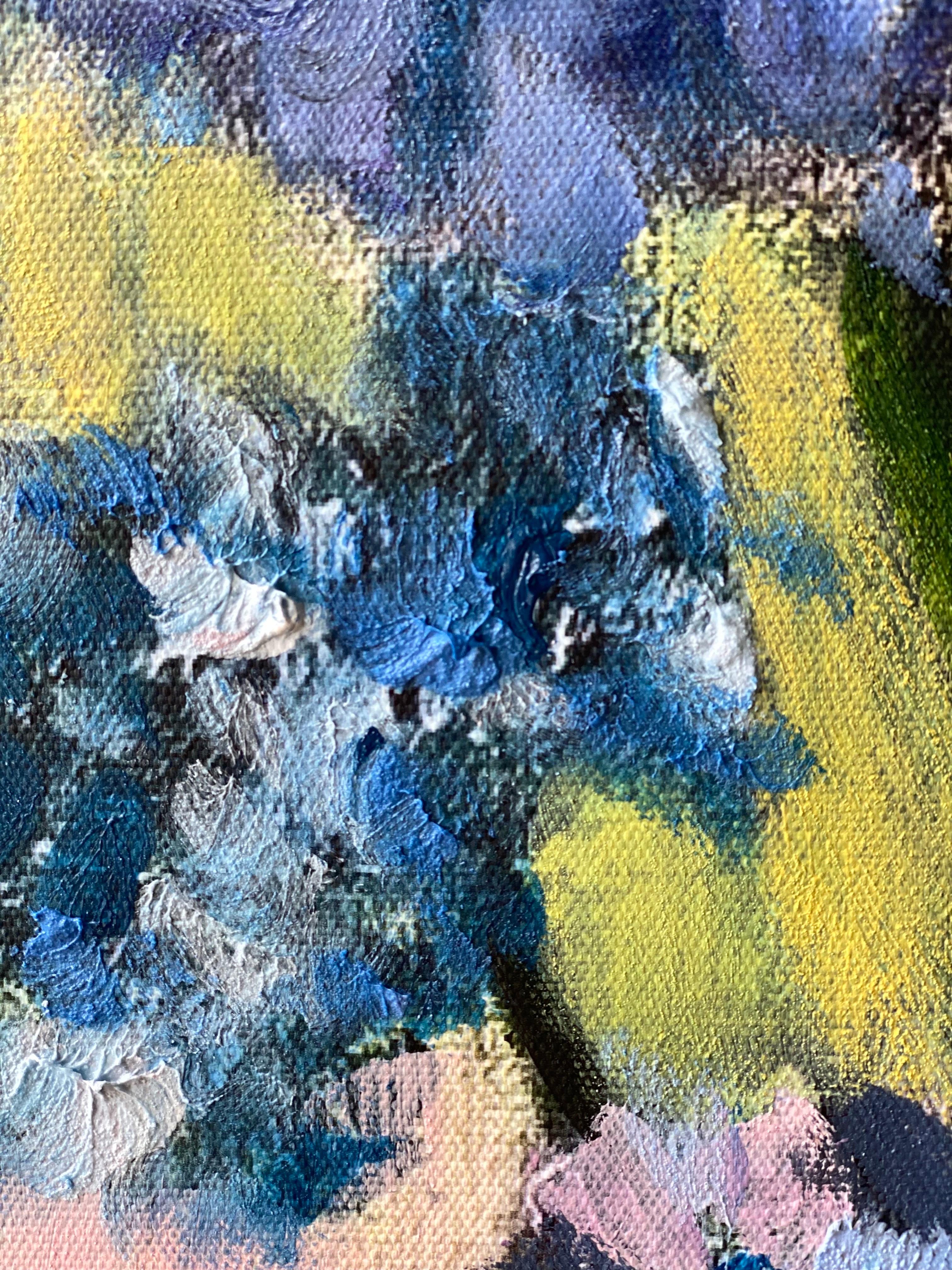 Hand-Painted Canvas Proof #1-Purple Misty Alliums-British Awarded Artist-One Off For Sale 9