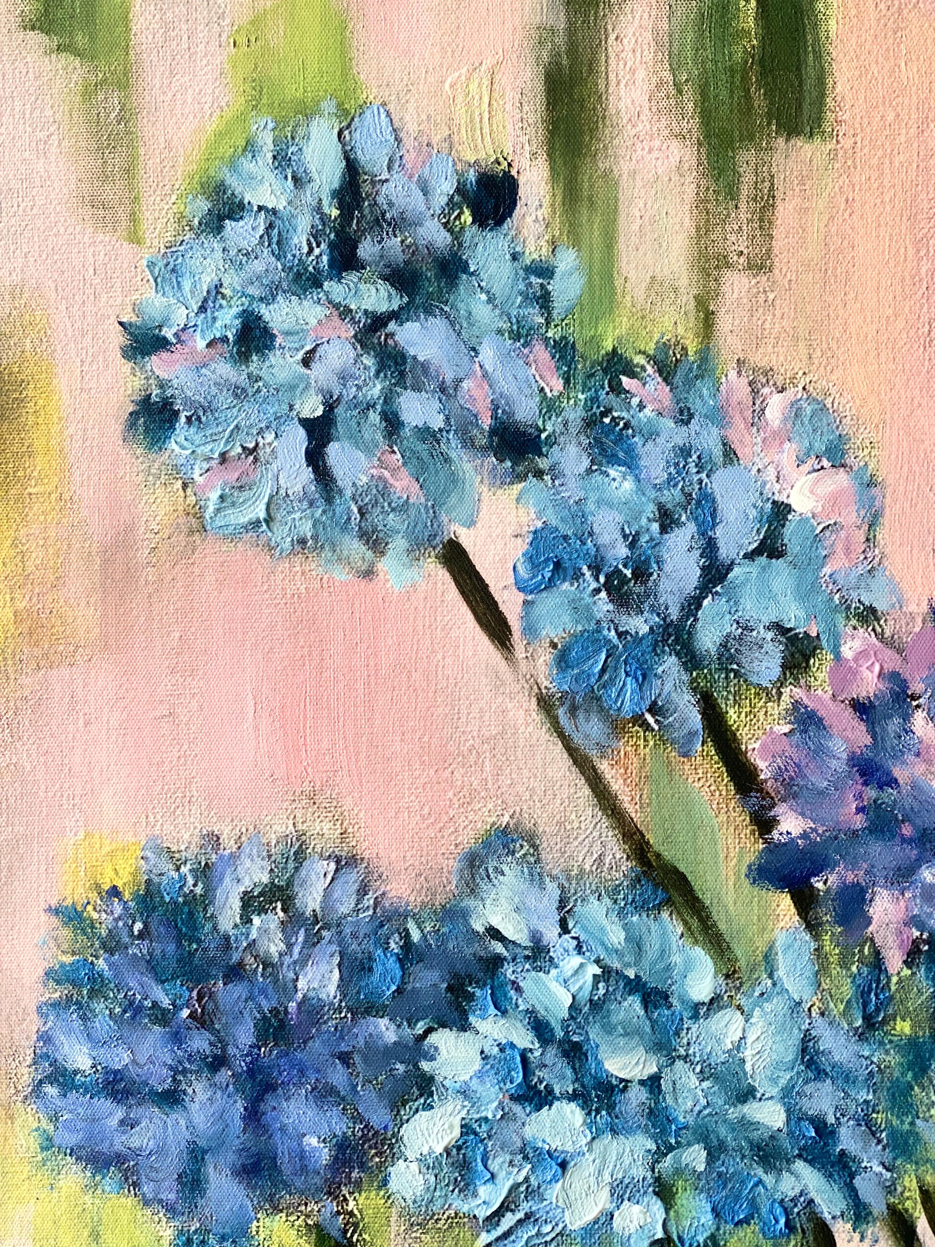 Hand-Painted Canvas Proof #1-Purple Misty Alliums-British Awarded Artist-One Off For Sale 10