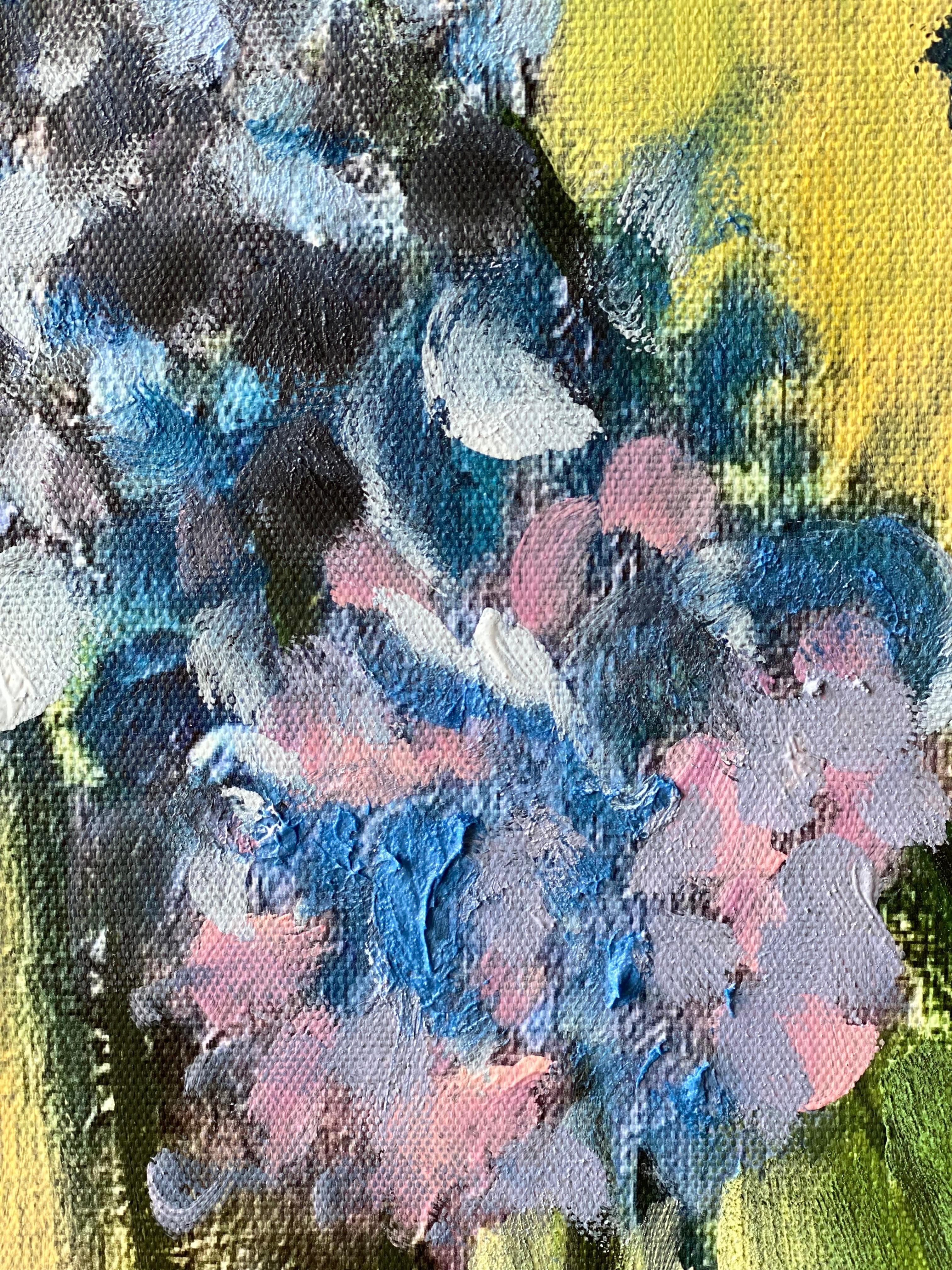 Hand-Painted Canvas Proof #1-Purple Misty Alliums-British Awarded Artist-One Off For Sale 11