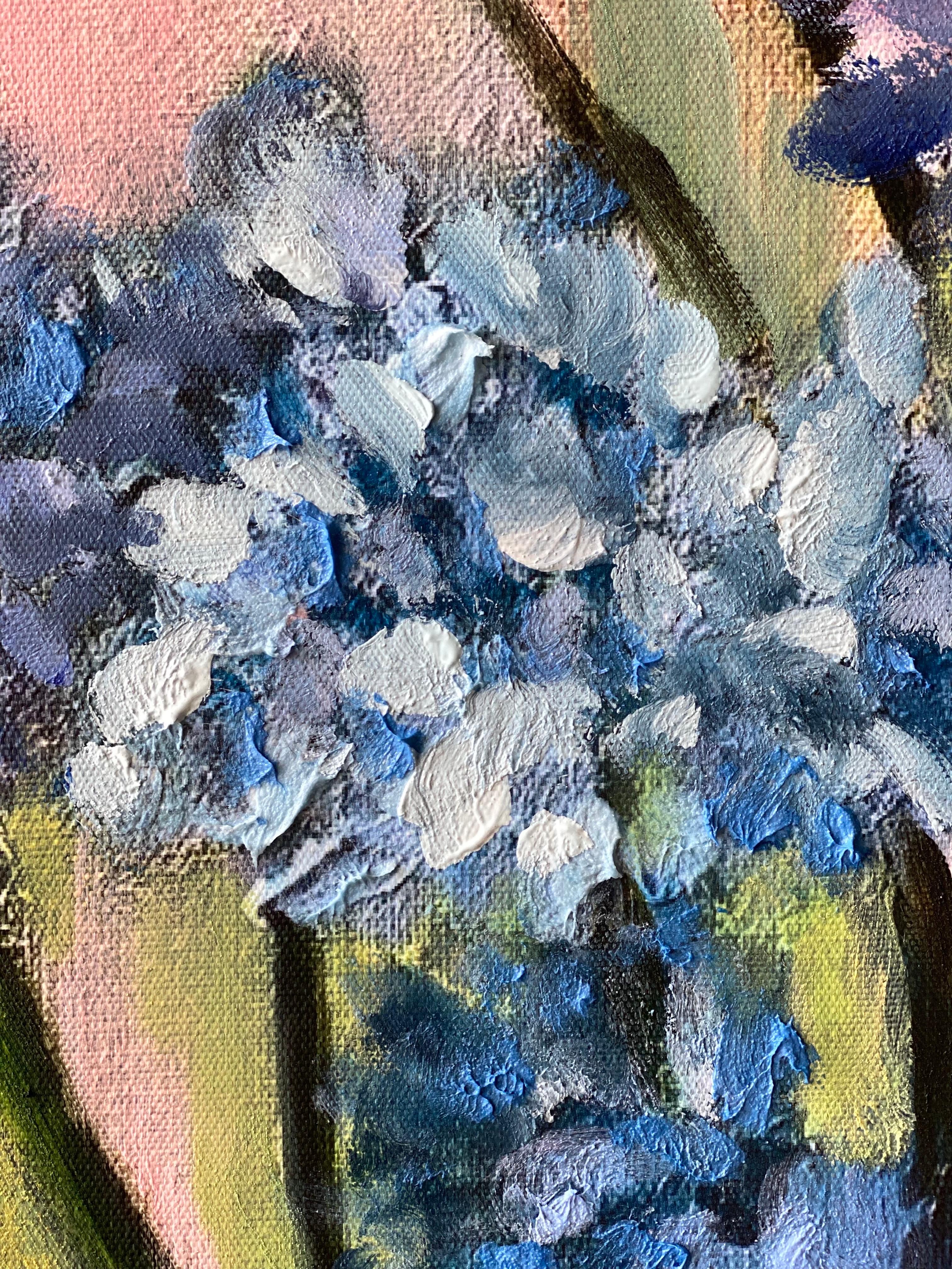 Hand-Painted Canvas Proof #1-Purple Misty Alliums-British Awarded Artist-One Off For Sale 12