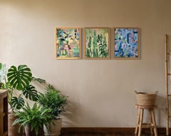 Original Spring Triptych-British Awarded Artist-Abstract British Contemporary