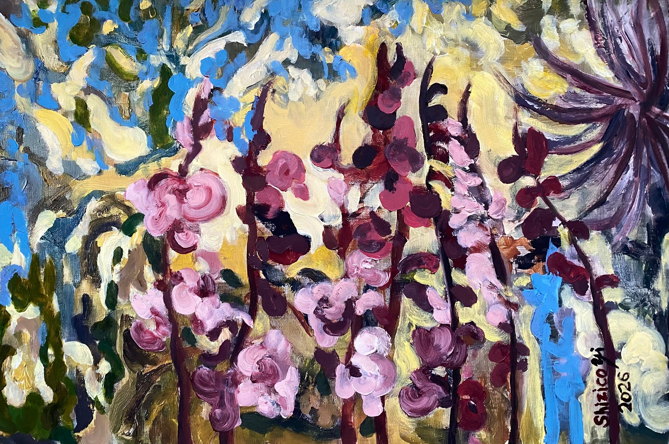 Hand Painted X-Large-Gladiolus Glorious-Awarded Woman Artist-Open Edition of 60