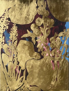 HandPainted Artist's Proof-Strawberry Moon Field-Awarded British Artist-GoldLeaf