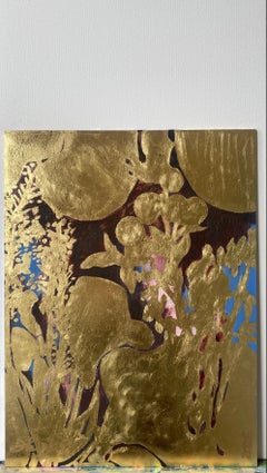 HandPainted Artist's Proof-Strawberry Moon Field-Awarded British Artist-GoldLeaf