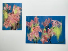 Original Set of 3-Summer Lilies-New Abstract Series-British Awarded Artist