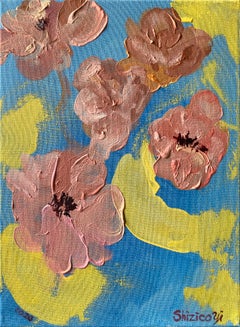 Original-Summer Roses-New Abstract Series-British Awarded Artist-oil on canvas