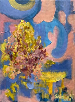 Original-The Garden with Yellow House-New Abstract Series-British Awarded Artist
