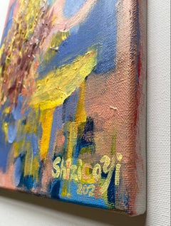 Original-The Garden with Yellow House-New Abstract Series-British Awarded Artist
