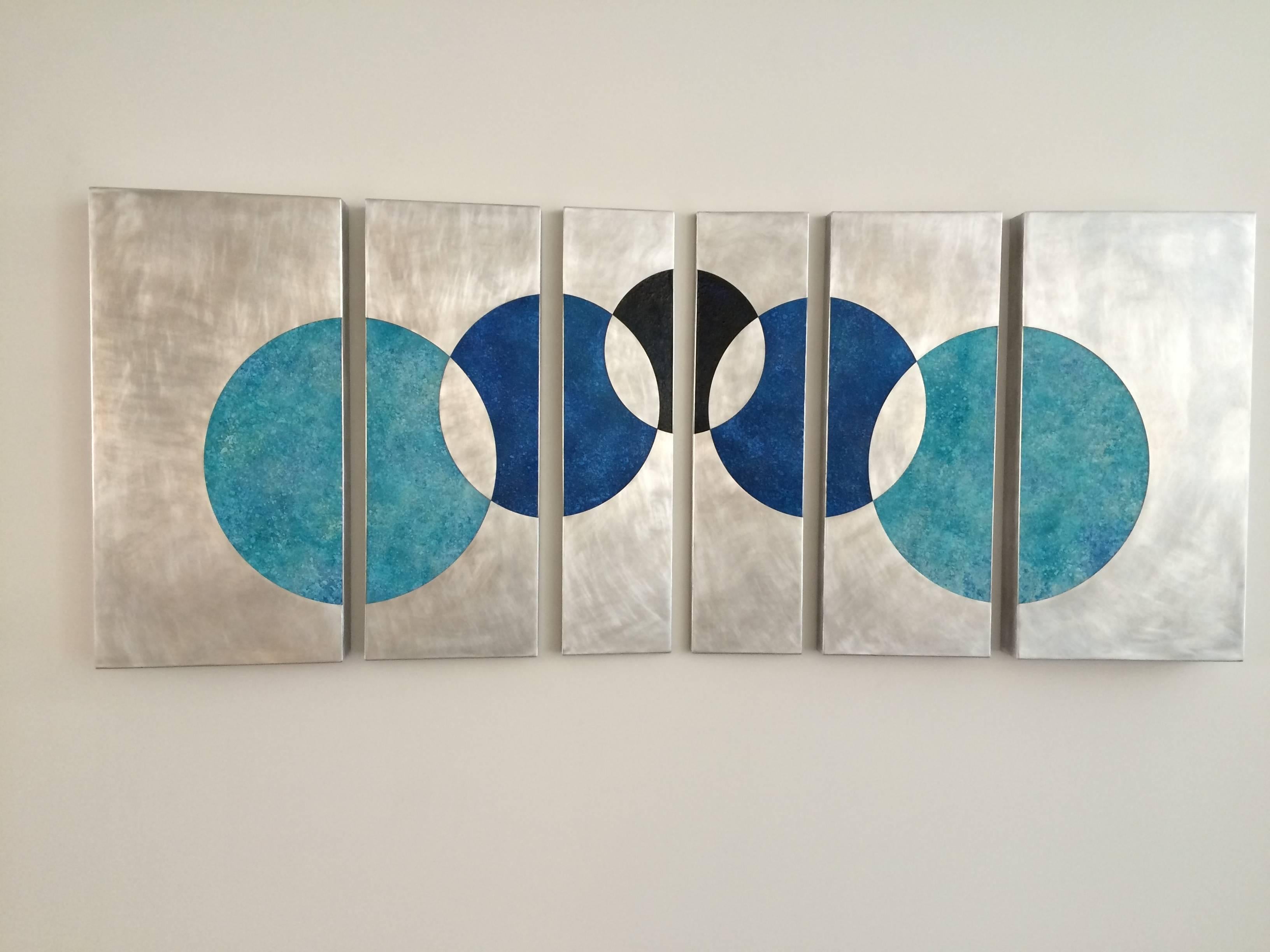 KX2: Ruth Avra + Dana Kleinman Abstract Sculpture - Blue Main Sequence