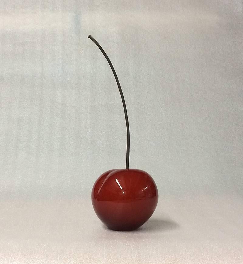 Stephanie Chubbuck Still-Life Sculpture - Cherry with Jewel Stem II