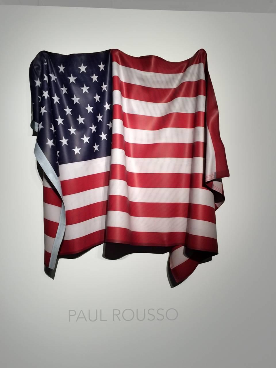 Flag At Ease - Gray Still-Life Sculpture by Paul Rousso