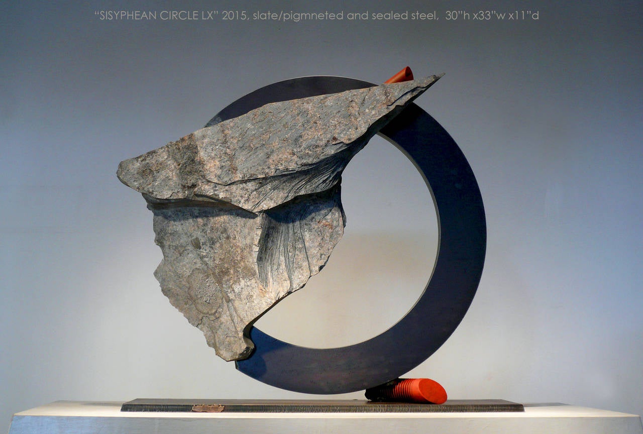 Sisyphean Circle LX - Abstract Sculpture by John Van Alstine