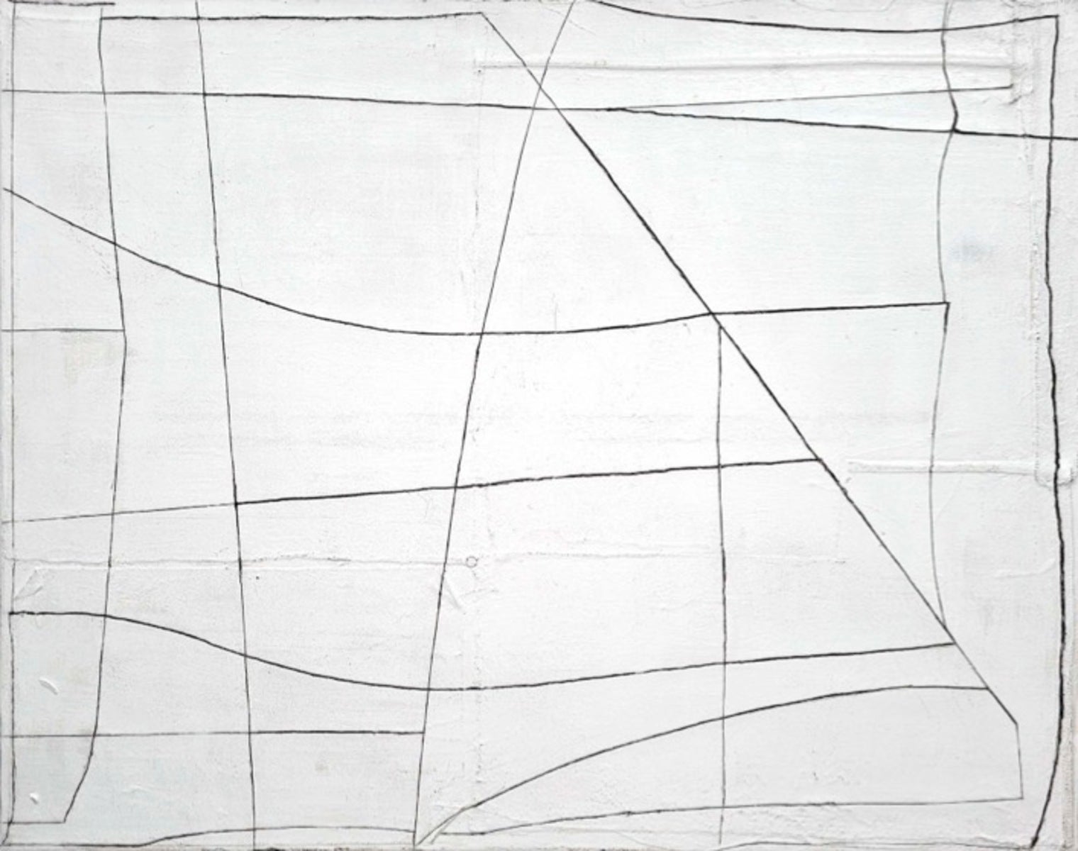 Öl, Bitumen, Graphit, Sand, Trockenpigment, Sackleinen auf Leinwand
48" x 60" 

Ich bin eine bildende Künstlerin, die sich in ihren Arbeiten mit klein- und großformatiger Abstraktion beschäftigt, vor allem mit dem Medium der Malerei unter Verwendung