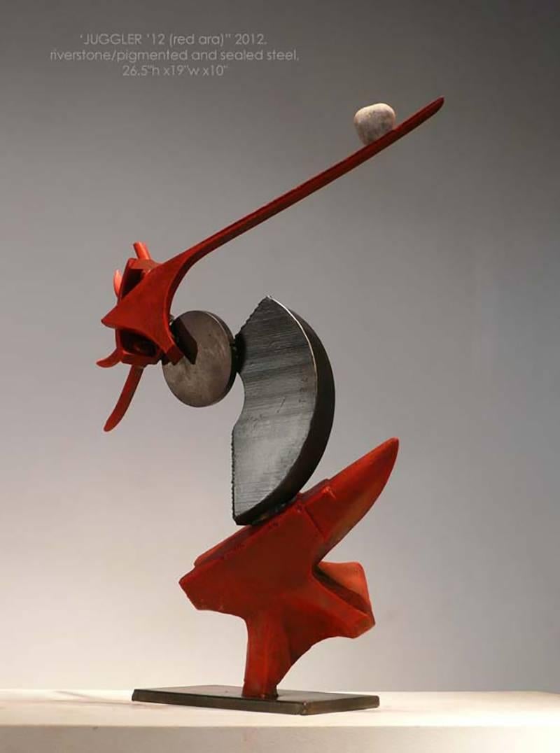 Juggler '12 (Red Ara) - Sculpture by John Van Alstine