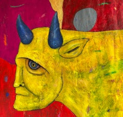 Fable Original Oil Painting on Canvas, Contemporary Art, 30x49"