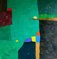 Andean Rocks Original Oil Painting on Canvas, Abstract Contemporary Art, 31 x 31