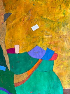 Andean Rocks 2, Original Abstract Oil Painting, Signed 38 x 31 Canvas