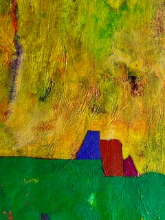 „Andean Rocks“ – Original-Ölgemälde auf Leinwand, abstrakte zeitgenössische Kunst, 32 x 38