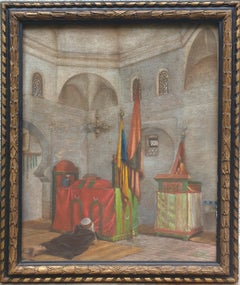 Pittura orientalista francese del XIX secolo. Mausoleo di Tlemcen, Algeria. El Masmoudi. Zianidi