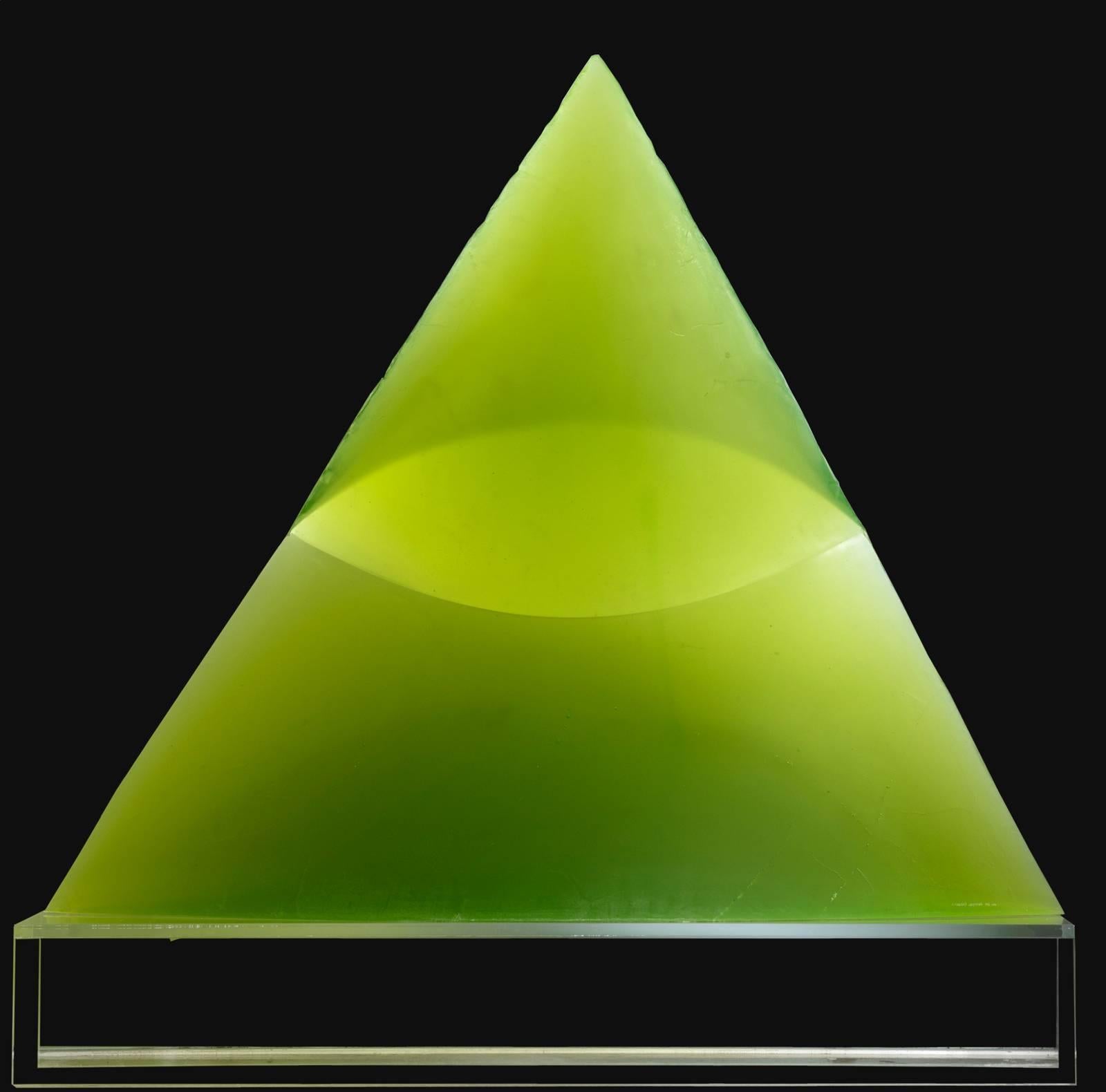 Stanislav Libensky and Jaroslava Brychtova Abstract Sculpture - Green Eye of Pyramid