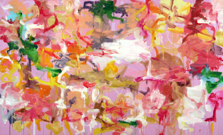 Kikuo Saito Abstract Painting - Cerise
