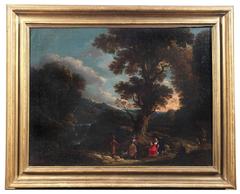 Landscape with hunting scene