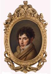 Portrait of a gentleman, set in neapolitan carved gilt frame