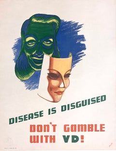 Original Vintage Disease is Disguised Poster by Forsyth C1946