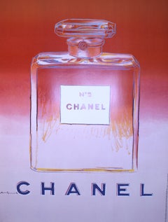 Poster originale d'epoca Chanel n. 5 bottiglia di Andy Warhol 1997