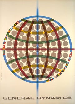 General Dynamics Original Vintage Poster - Triga Around the World by Erik Nitsch