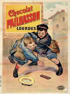 Original-Vintage-Poster für französische Schokolade „Chocolat Pailhasson“, um 1910