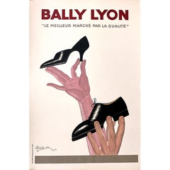Affiche vintage originale de Leonetto Cappiello pour Bally Lyon, 1933 – Petit format